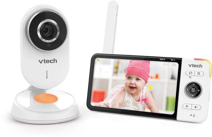 VTech Babymonitor VM818 HD – Video-Babyphone mit Weitwinkelkamera – HD-Video, klarer Sound, 5" LCD-F