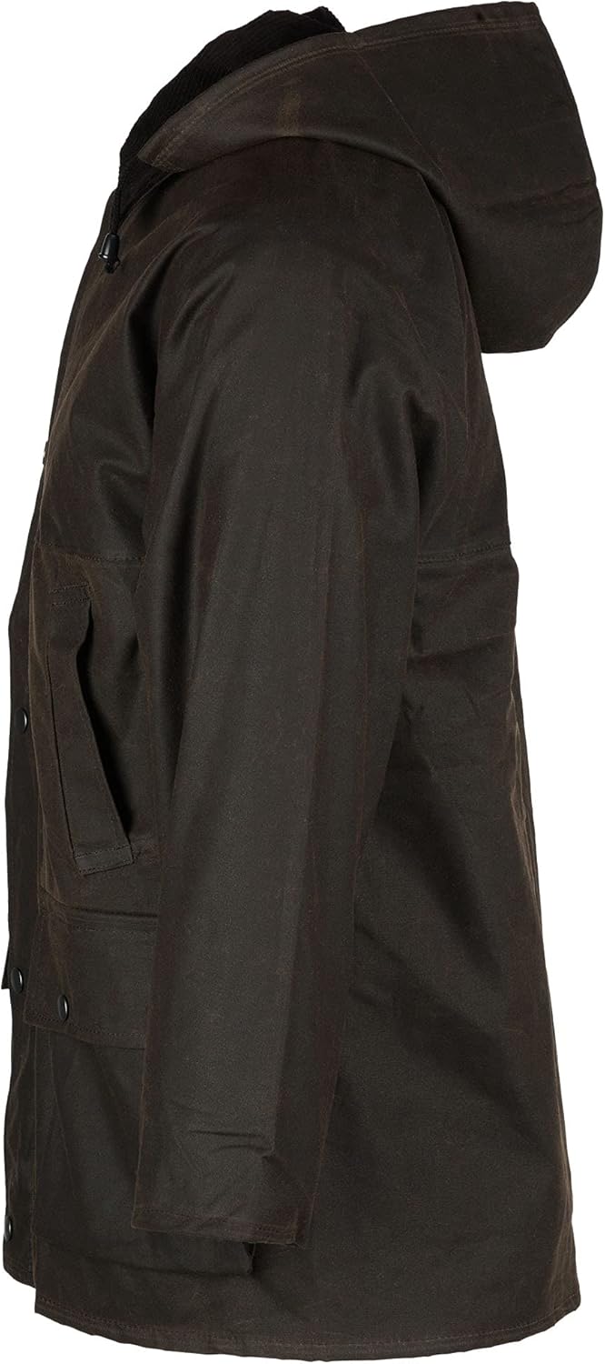 Romneys Original englische Wachsjacke Country - Robuste Wind- und wasserdichte Regenjacke inklusive