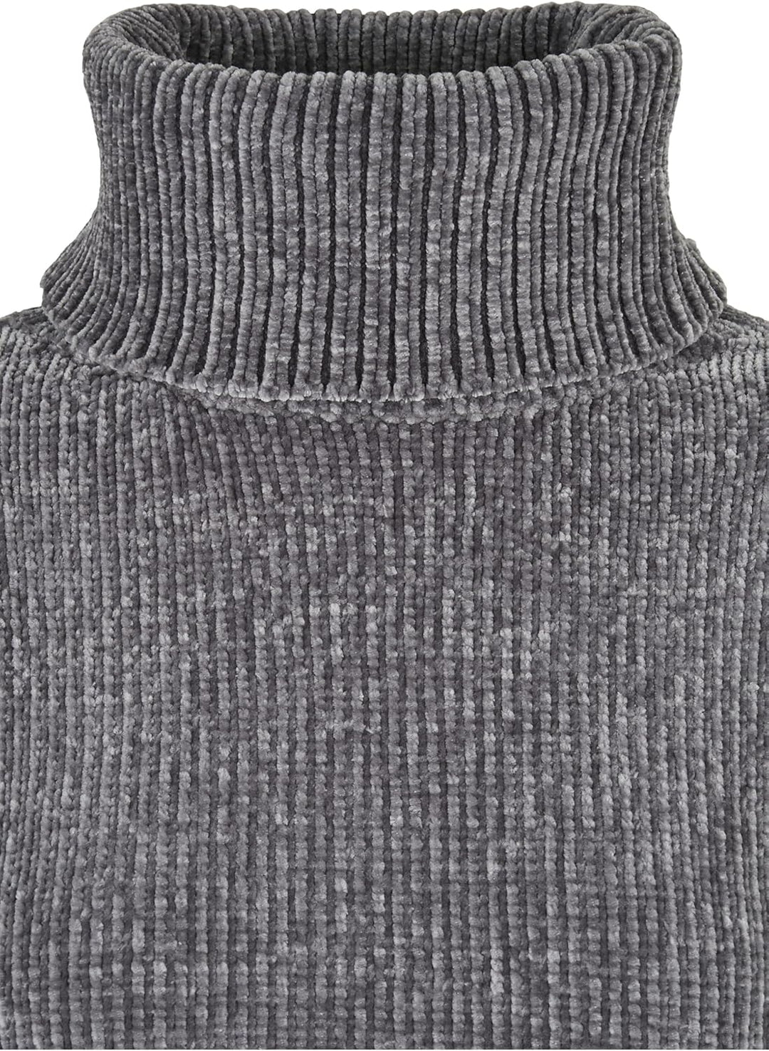 Urban Classics Damen Ladies Short Chenille Turtleneck Sweater 4XL Asphalt, 4XL Asphalt