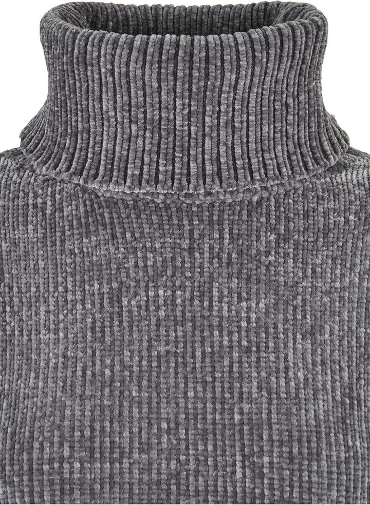 Urban Classics Damen Ladies Short Chenille Turtleneck Sweater 4XL Asphalt, 4XL Asphalt