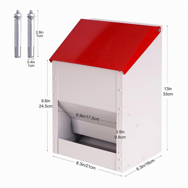 BREUAILY 4.5kg Futterautomat Hühner Hühnerfutter Automat Hängend Geflügelfutterautomaten mit Deckel