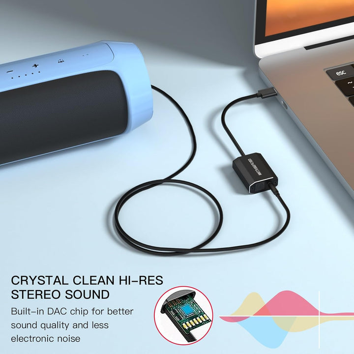 Ozvavzk USB C zu Toslink Klinke Unidirektionaler Typ C auf Optisch 3,5 mm Audio Adapter, Thunderbolt
