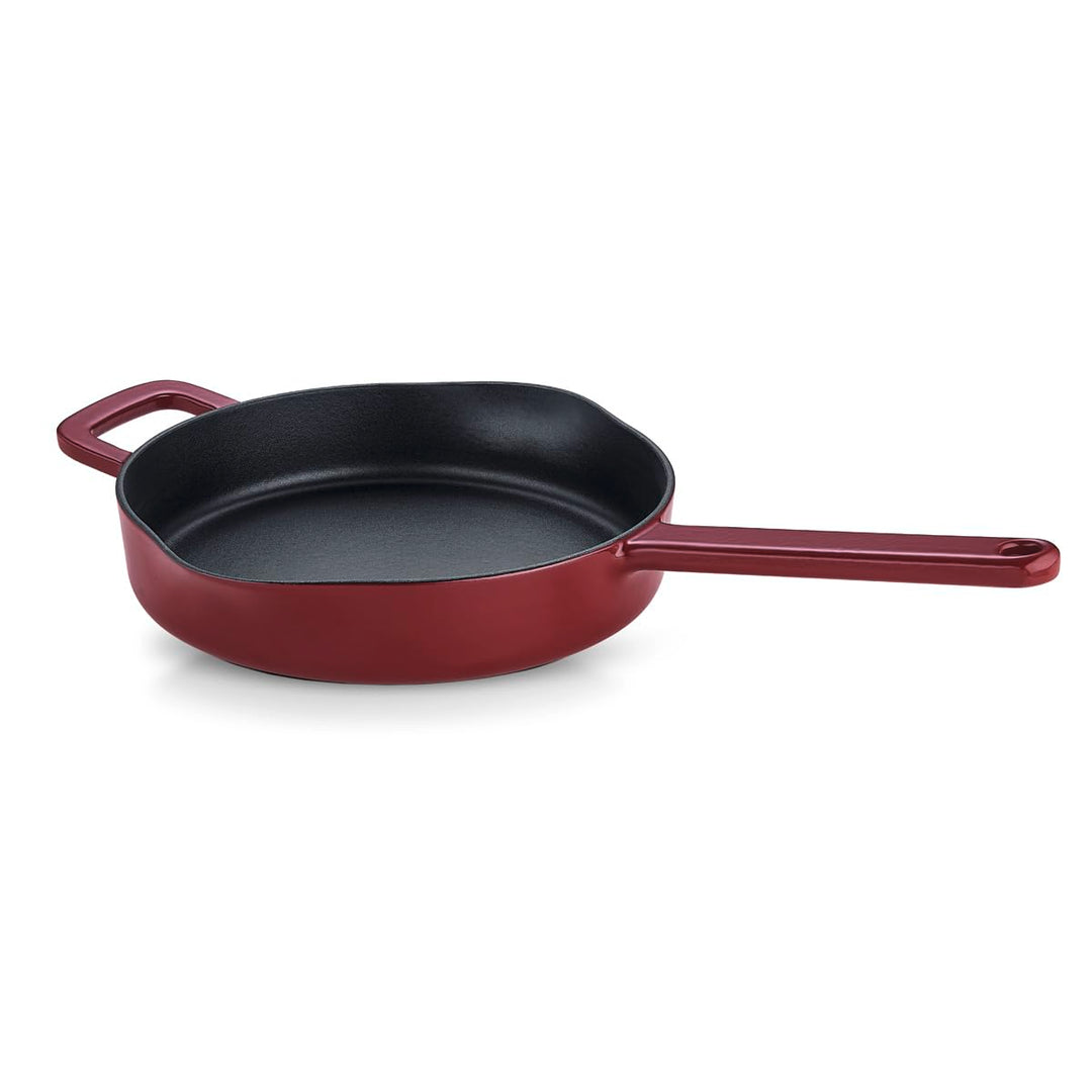 Fissler Moments Collection/Emaillierte Gusseisen-Pfanne (Ø 26 cm) antihaftend, hoher Rand, mit Ausgi