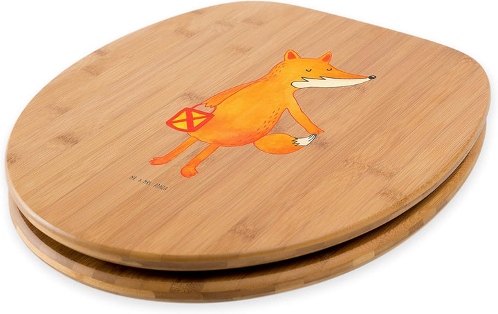 Mr. & Mrs. Panda Motiv WC Sitz Fuchs Laterne - Geschenk, Laternenumzug, Aufmuntern, Klobrille, Toile