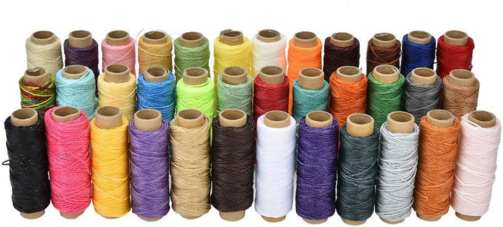 Leder Wachsfaden 36 Farben 50 Meter/Rolle 150D Leder Handwerk DIY Tools Kit für Hand und Maschine Nä
