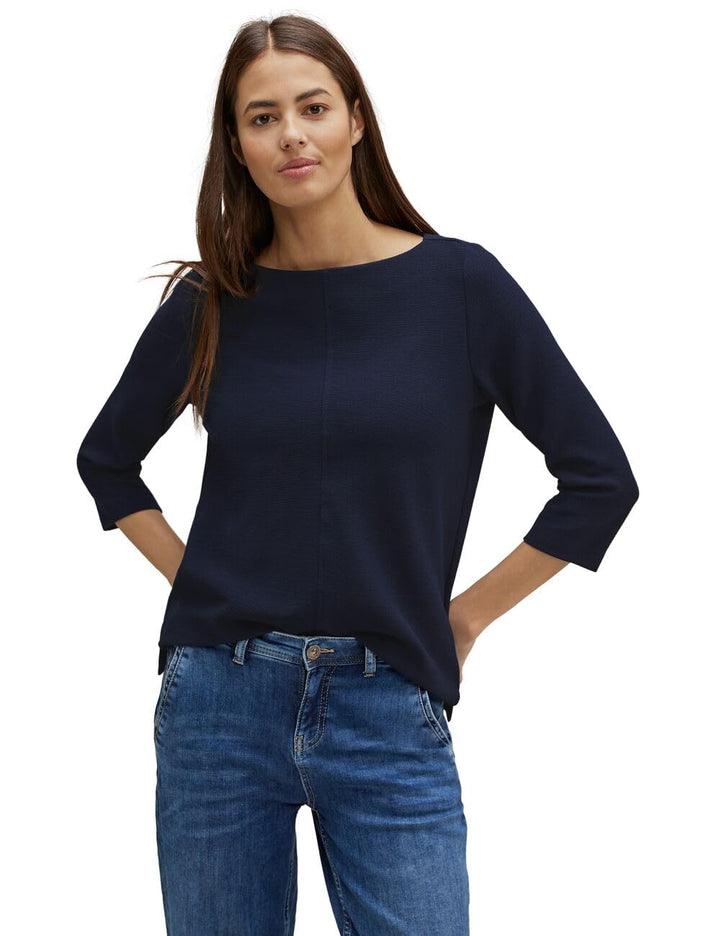 Street One Damen T-Shirt 3/4 Arm 34 Deep Blue, 34 Deep Blue