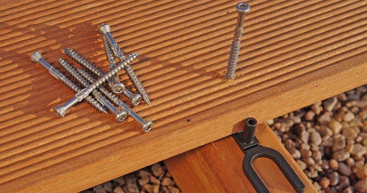 Profi Terrassenschrauben inkl. Bit 5x60 mm - 500 St. C1 Edelstahl für Holzdielen