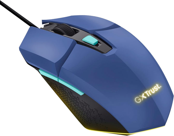 Trust Gaming GXT 109B Felox Gaming Maus mit 6 Programmierbare Tasten, Mehrfarbige LED-Beleuchtung, 2