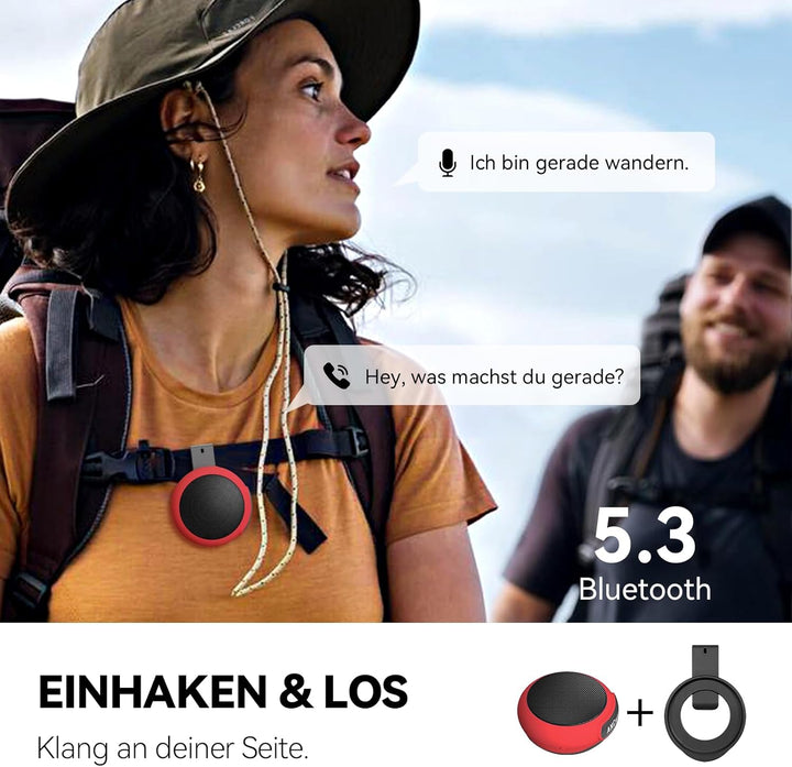 ANCwear Tragbarer Bluetooth 5.3 Lautsprecher Mini mit Mikrofon, Wearable Handgelenkslautsprecher, IP