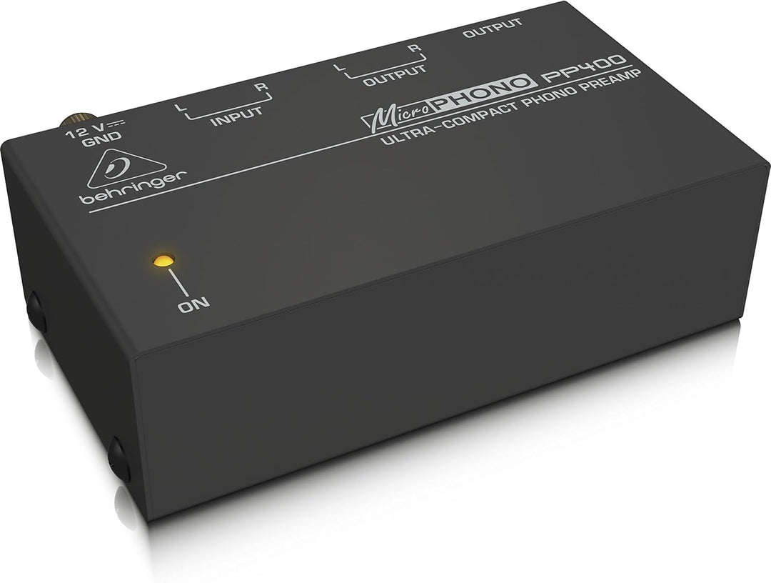 Behringer MICROPHONO PP400 Ultrakompakter Phono-Vorverstärker Single, Single