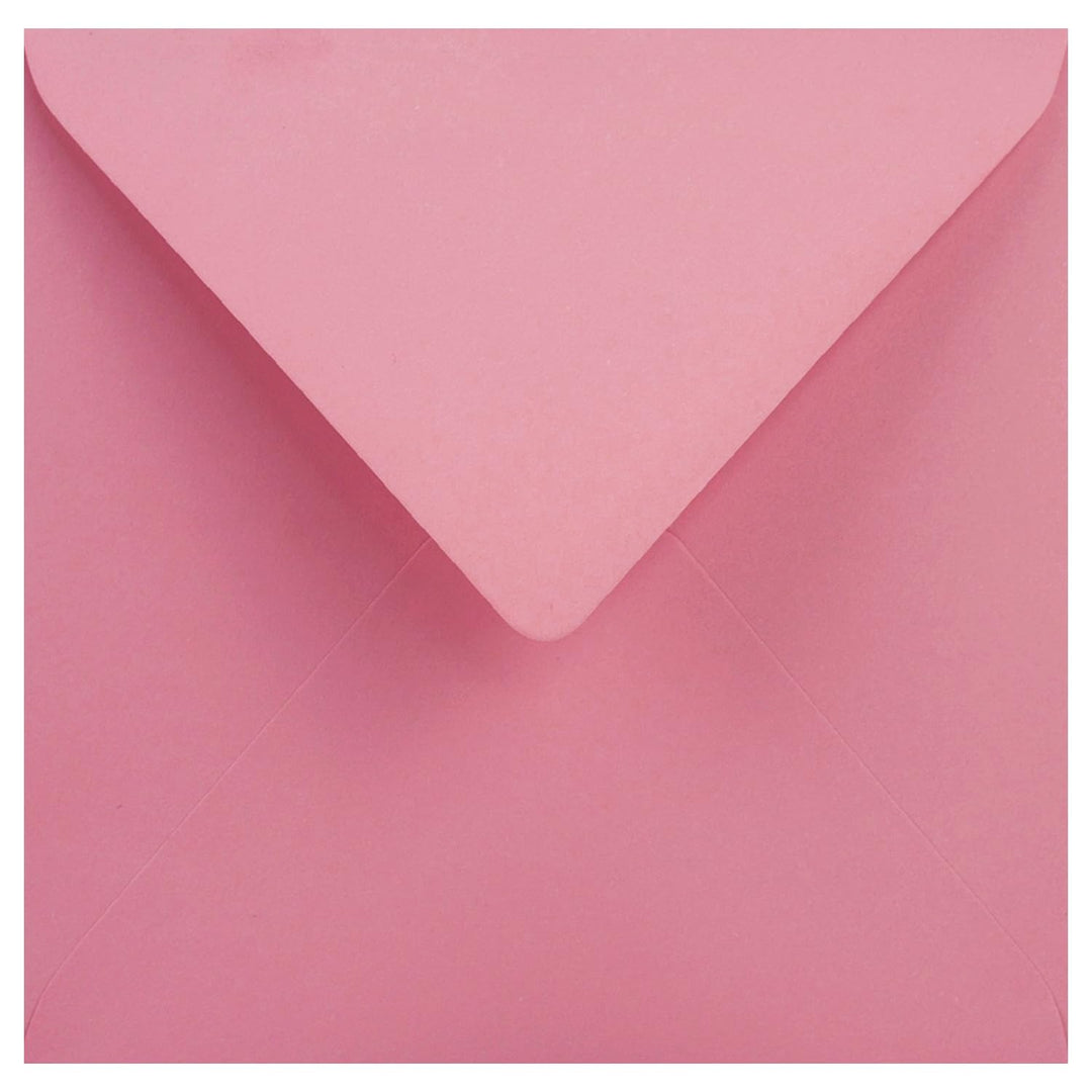Netuno 100x Brief-Umschlag Rosa quadratisch 15,3 x 15,3 cm 110g Woodstock Rosa quadratische Briefkuv