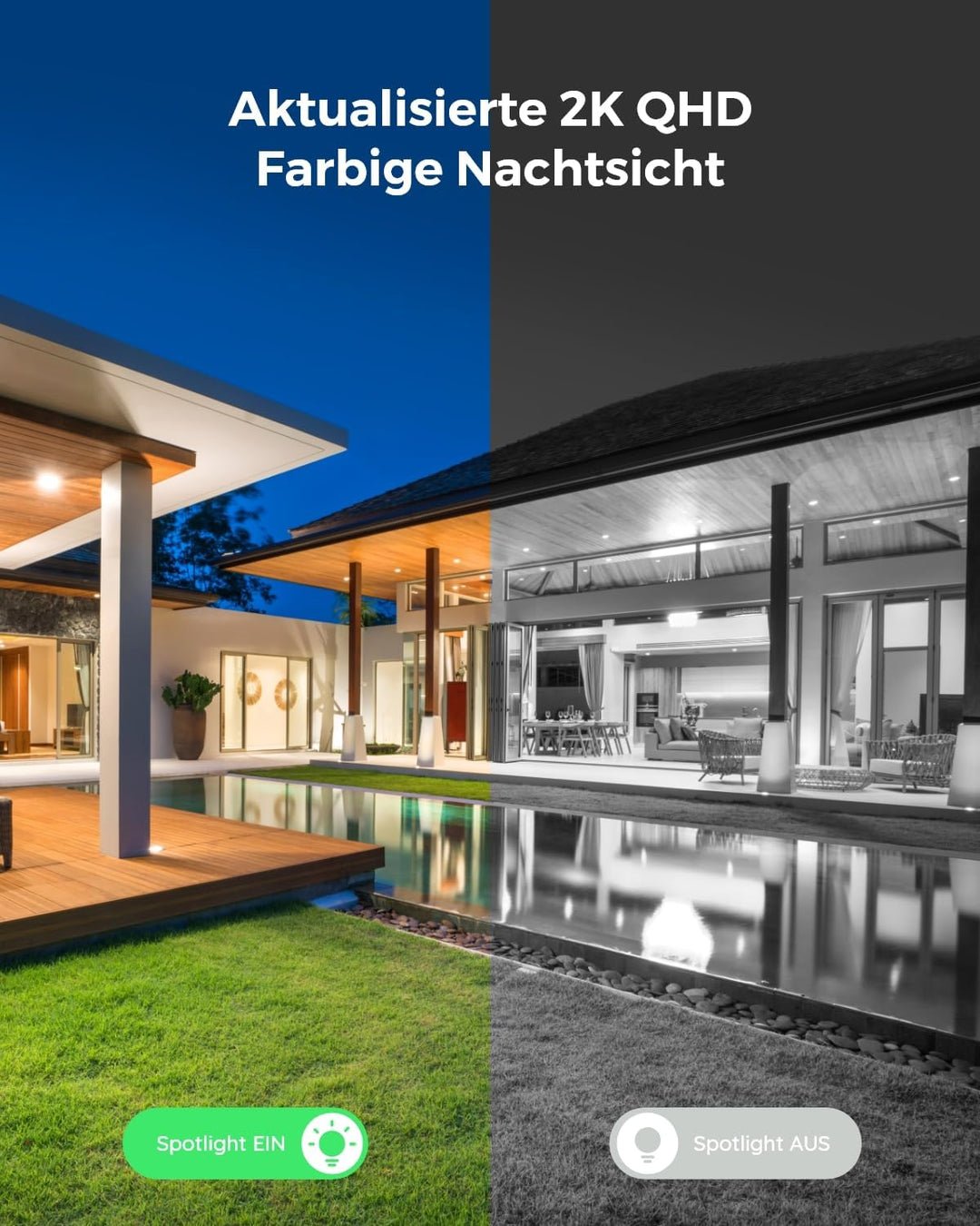 Reolink Lumus WLAN IP Kamera Outdoor mit Licht Spotlight, 1080P Überwachungskamera Aussen mit 2-Wege