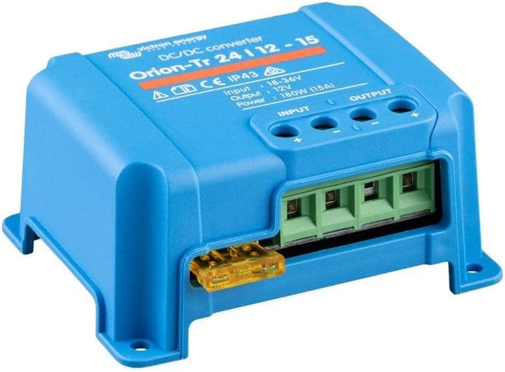 Victron Energy Orion-Tr IP43 24/12-Volt 15 Amp 180-Watt DC/DC Konverter, Nicht isoliert 24/12-Volt,