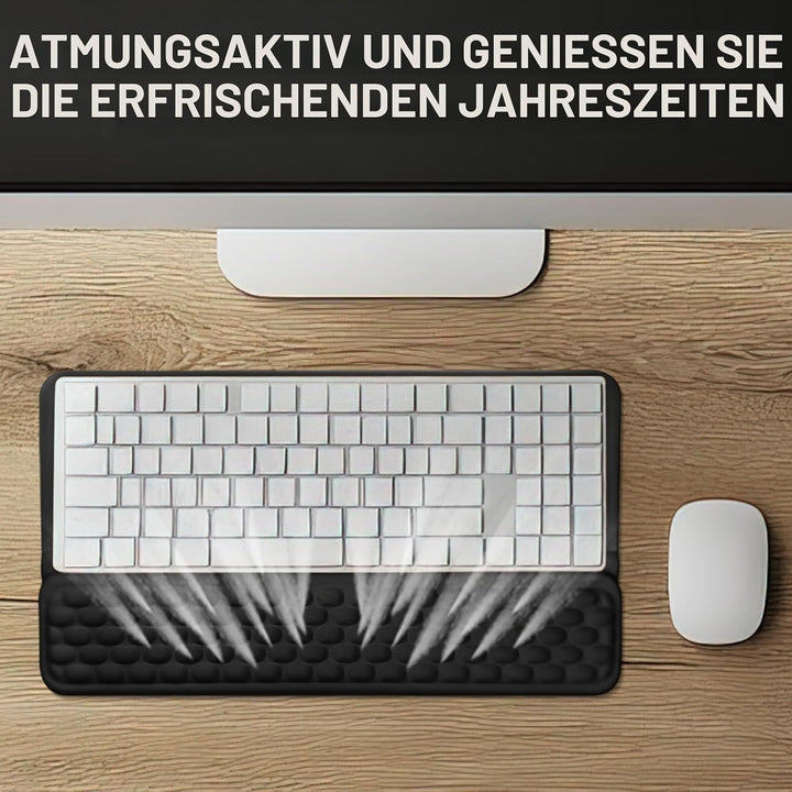 Ergonomische Handballenauflage Tastatur mit 15° Neigung &amp; Memory Schaum, Handgelenkauflage für Offic