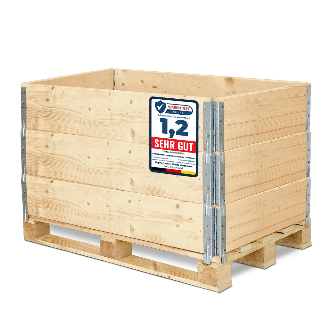 Holzaufsatzrahmen für Palette Aufbewahrungskiste aus Holz Palettenaufsatzrahmen Holzkiste (ohne Pale