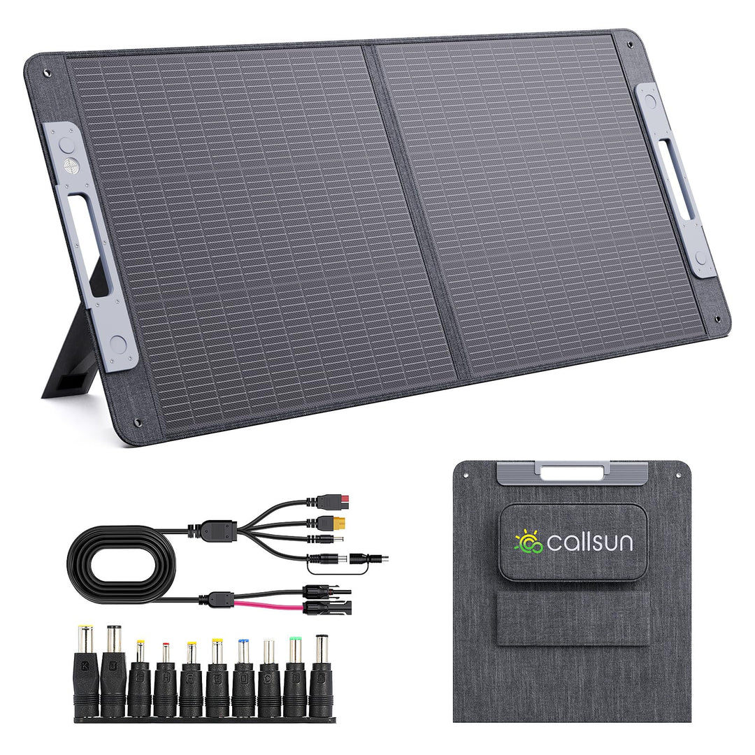 110W 19.8V Solarpanel Faltbar, N-Type 16BB Tragbares Monokristalline Solarmodule,USB-A (3.0) & USB-C