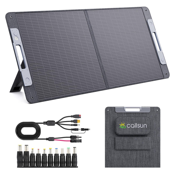 110W 19.8V Solarpanel Faltbar, N-Type 16BB Tragbares Monokristalline Solarmodule,USB-A (3.0) & USB-C