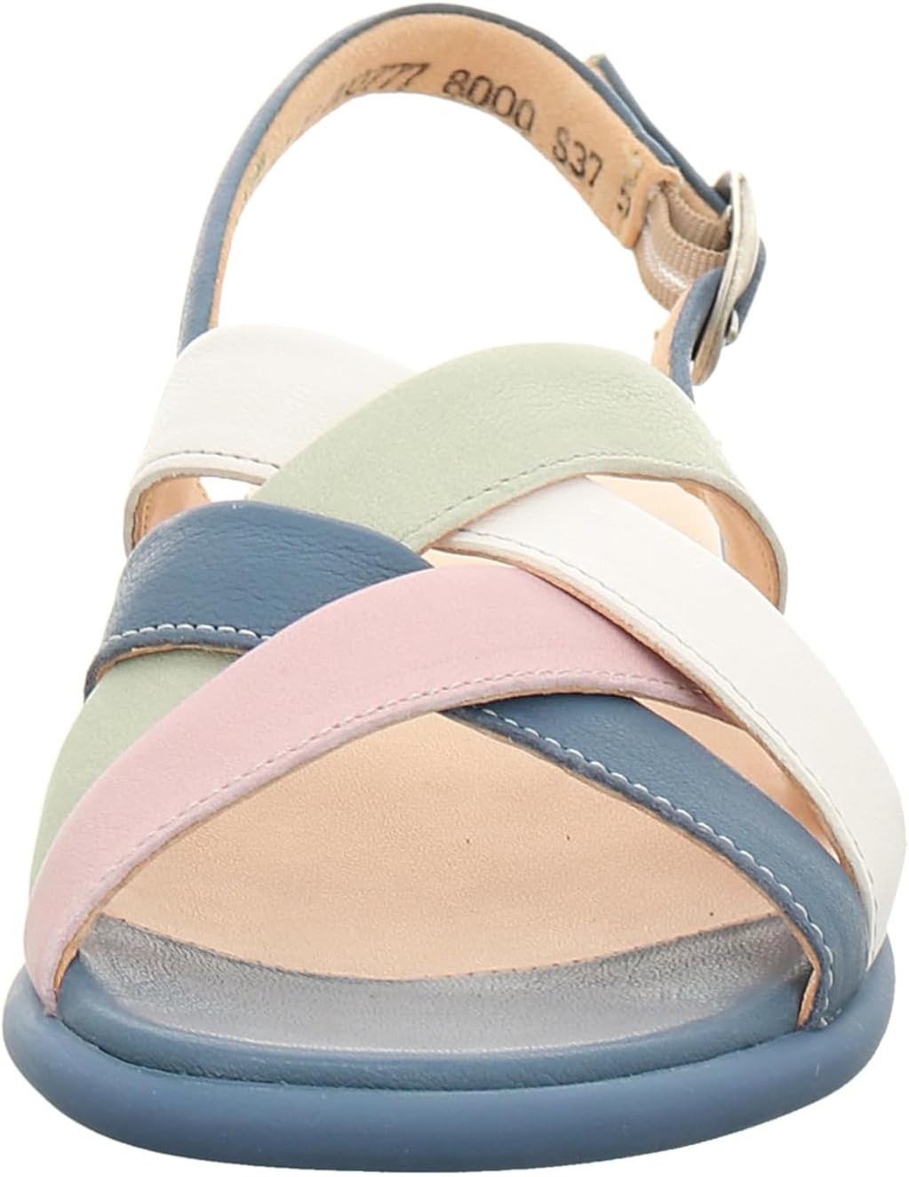 Think! Damen Chromfrei Gegerbte Nachhaltige Riemchen KAMAA Sandale 41 EU 8000 Denim Kombi, 41 EU 800