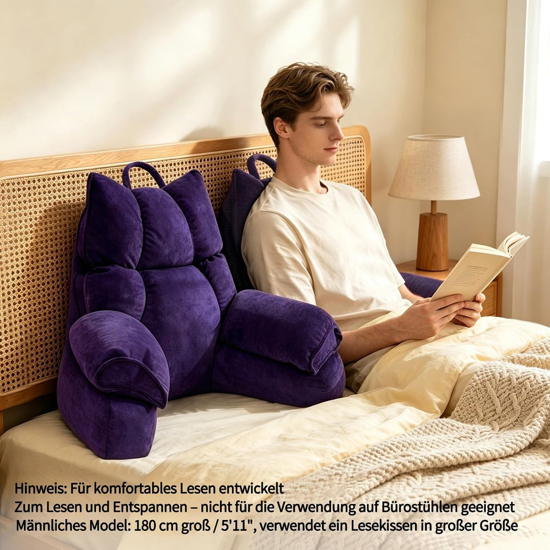 Lesekissen Bett mit Rückenlehne, Rückenkissen Sofa &amp; Bett Erwachsene | Lesekissen für Bett &amp; Sofa, R