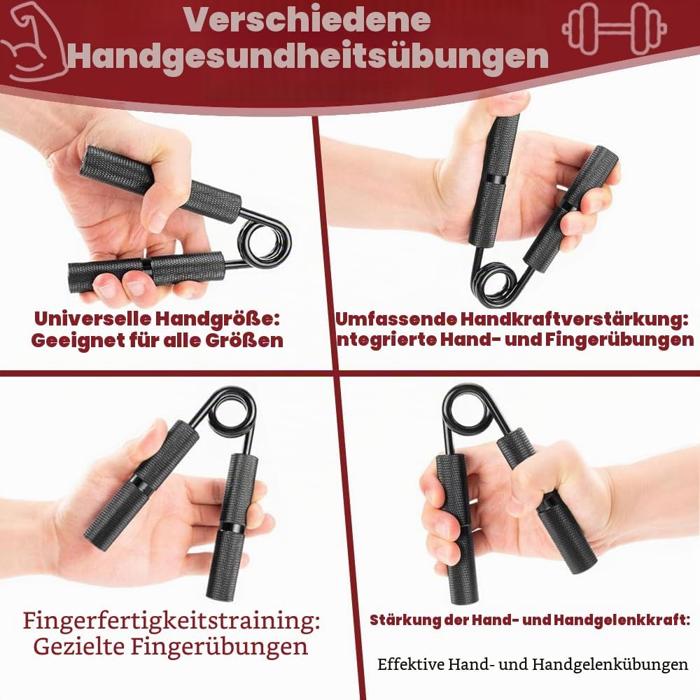 Handtrainer Unterarmtrainer, 4er (50-200LB) Metall Griffkraft Trainer Set mit Fingerstrecker, Handtr