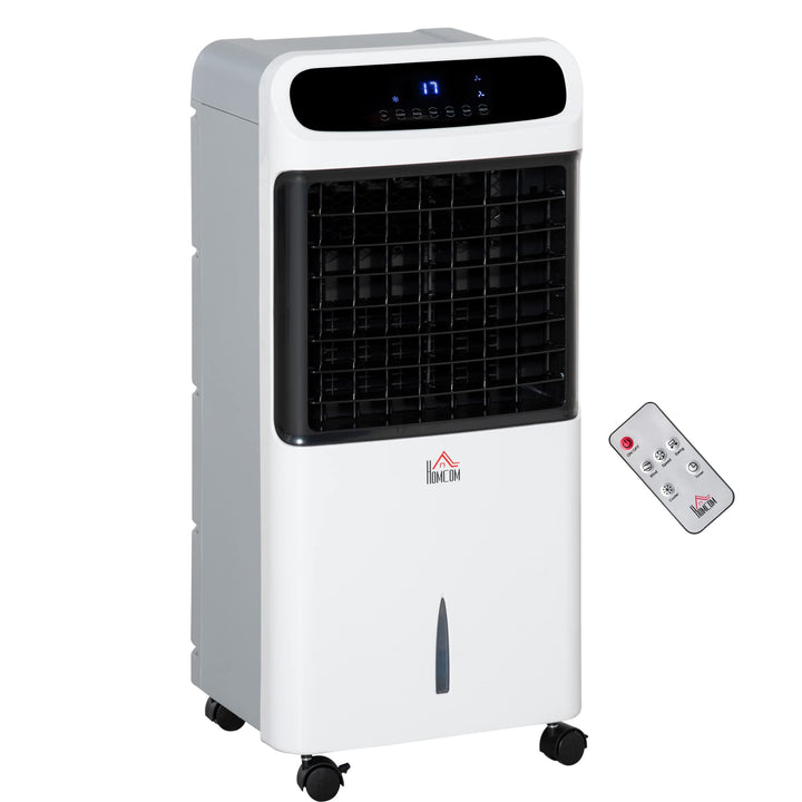 HOMCOM Luftkühler mit Wasserkühlung Leise mit Fernbedienung 81 cm 60° Oszillierende Ventilator Stand