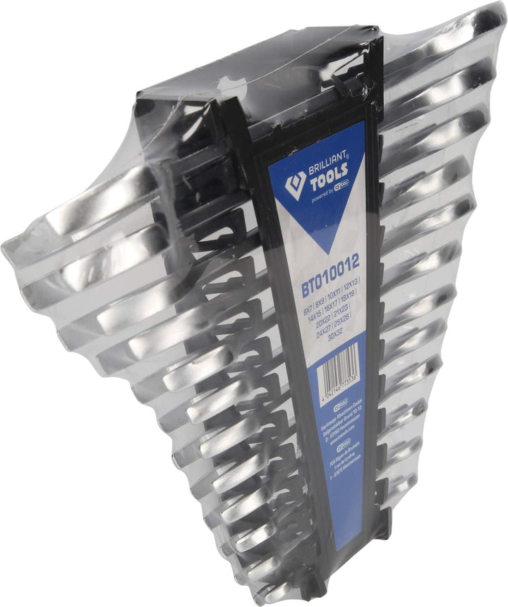 BRILLIANT TOOLS BT010012 Doppel-Maulschlüssel-Satz, 12-tlg [Powered by KS TOOLS] 12-tlg., 12-tlg.