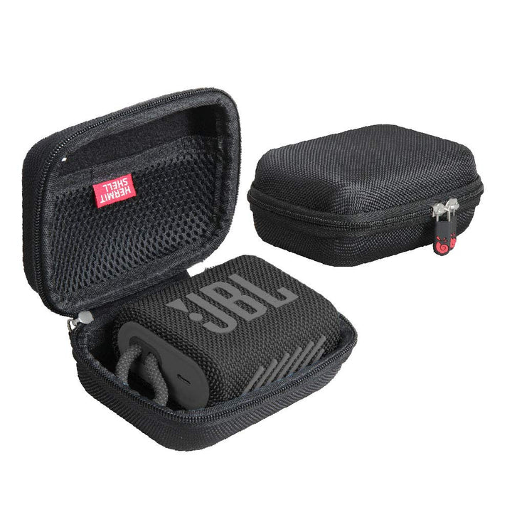 Hermitshell Hartschalen-Schutzhülle für JBL Go 3 Bluetooth-Lautsprecher (schwarz), Schwarz