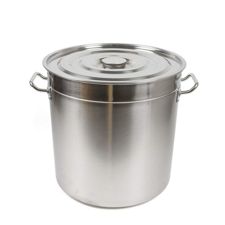 35 Liter Edelstahl Topf Küchenutensil Kochtopf Suppen Eintöpfe Topf mit Deckel Suppentopf aus verdic