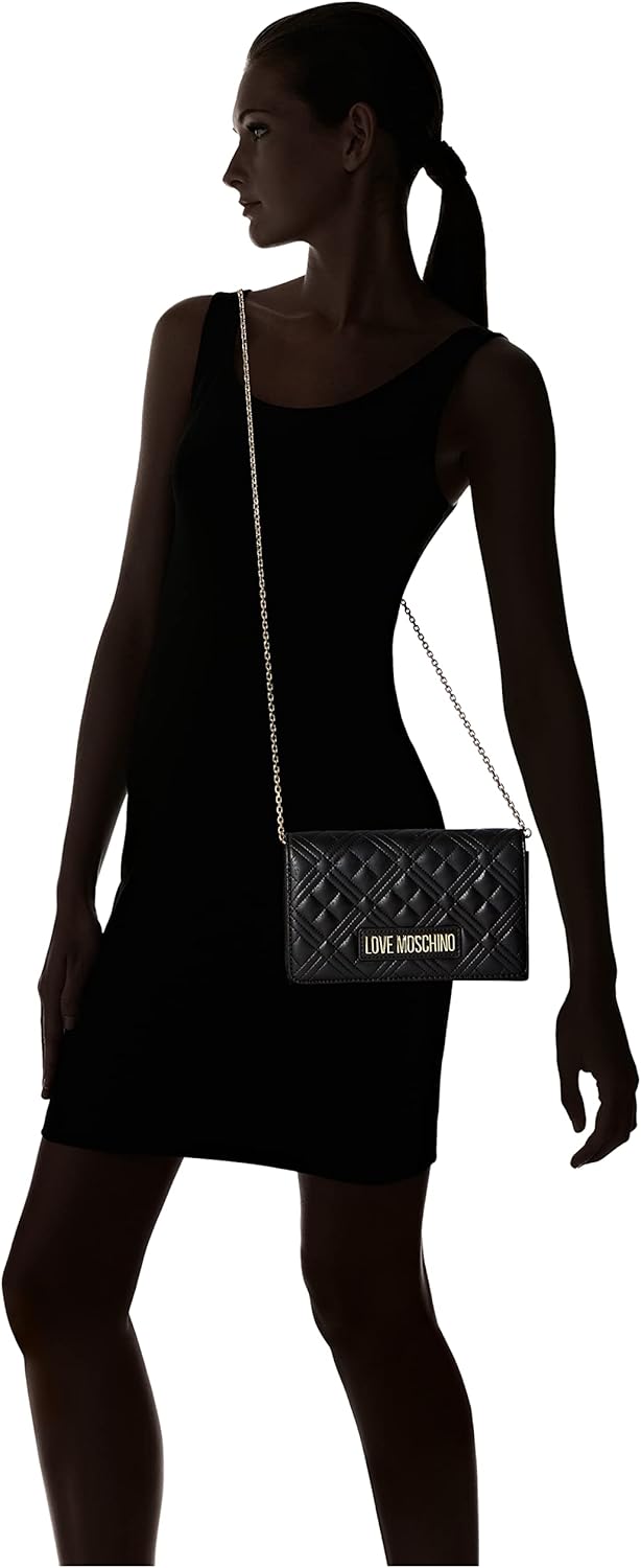 Love Moschino Damen Borsa A Spalla Umhngetasche Nero, Nero