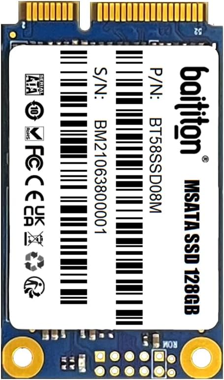 BAITITON MSATA III 128GB SSD Internal Solid State Drive 128GB MSATA, 128GB MSATA