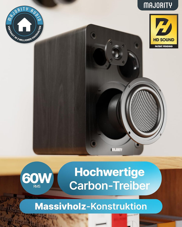 Majority Homerton HiFi Internetradio WLAN Stereoanlage CD Player, DAB+, UKW | Musikanlage mit Regall
