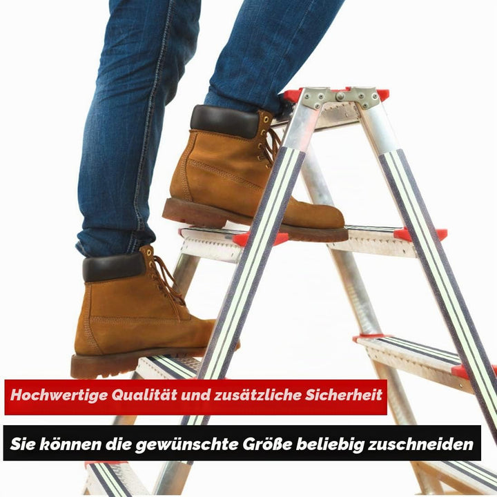 5 x 60 cm Anti-Rutsch-Klebeband - Premium 15 vorgeschnittene Streifen, 80 Körnung, rutschfester Kleb