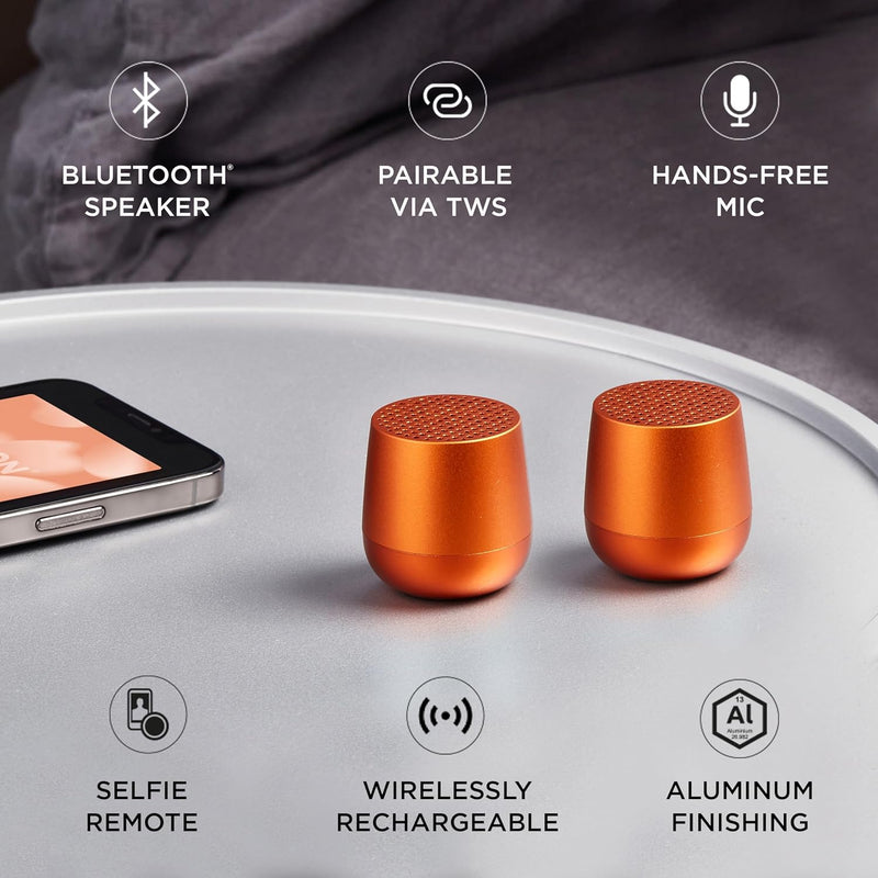 Lexon Mino+ Bluetooth-Lautsprecher (Dunkelrot), Dunkelrot