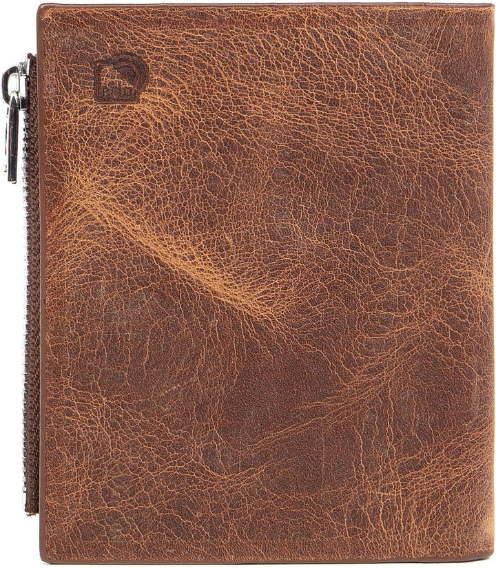 Solo Pelle® Slim Wallet KOMPA mit Münzfach [bis zu 13 Karten] Slimwallet [RFID-Schutz] Kartenetui [L