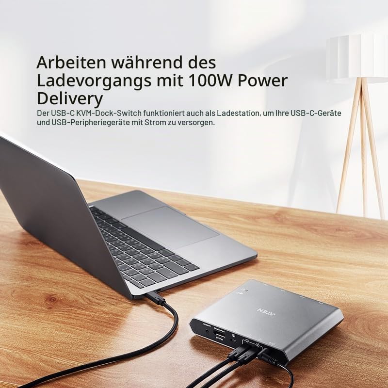 ATEN US3311 2-Port USB-C 4K DisplayPort KVM Dock