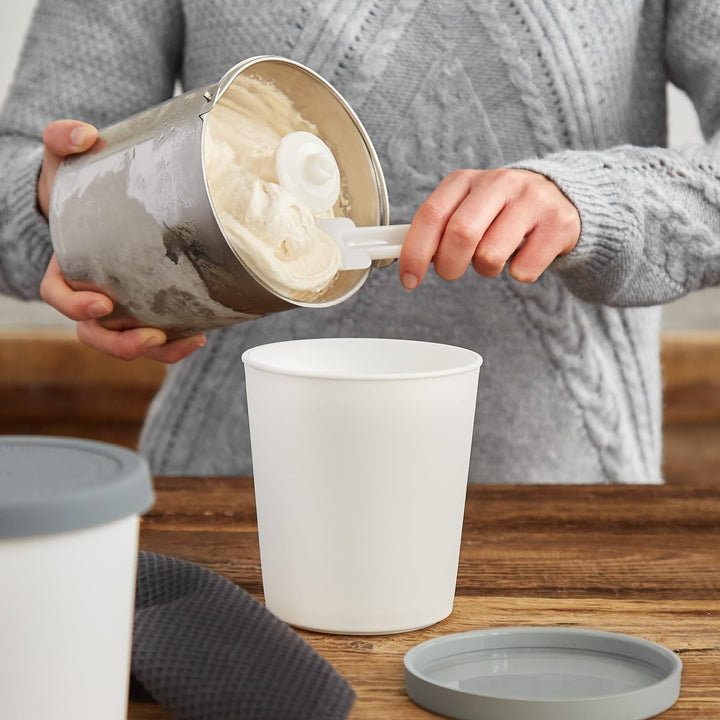 SPRINGLANE Edelstahl Eisbehälter für Eismaschine, Zusatzbehälter für Elisa
