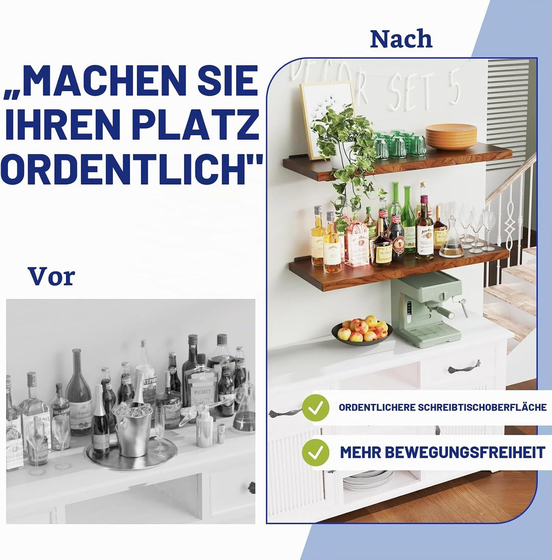 WELDUN 6 Stücke Regalhalterung Regalträger 10 Inch, Schwerlast Regalwinkel für die Wandmontage, Trag