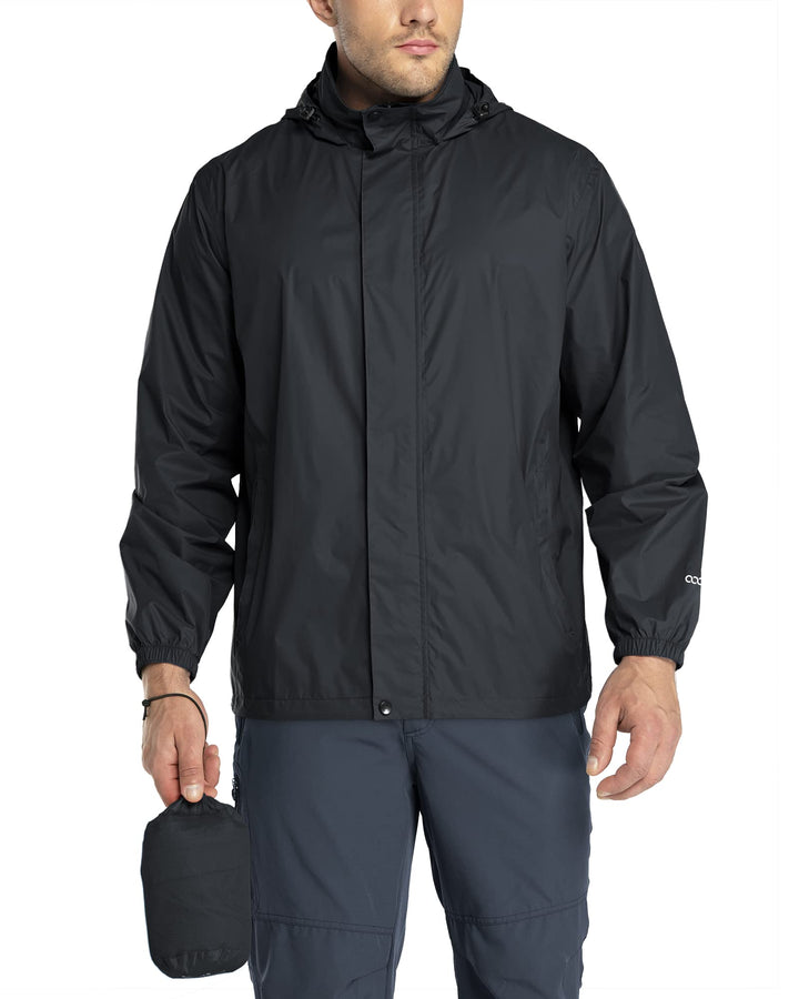 33,000ft Herren Windbreaker, Regenmantel M Schwarz, M Schwarz