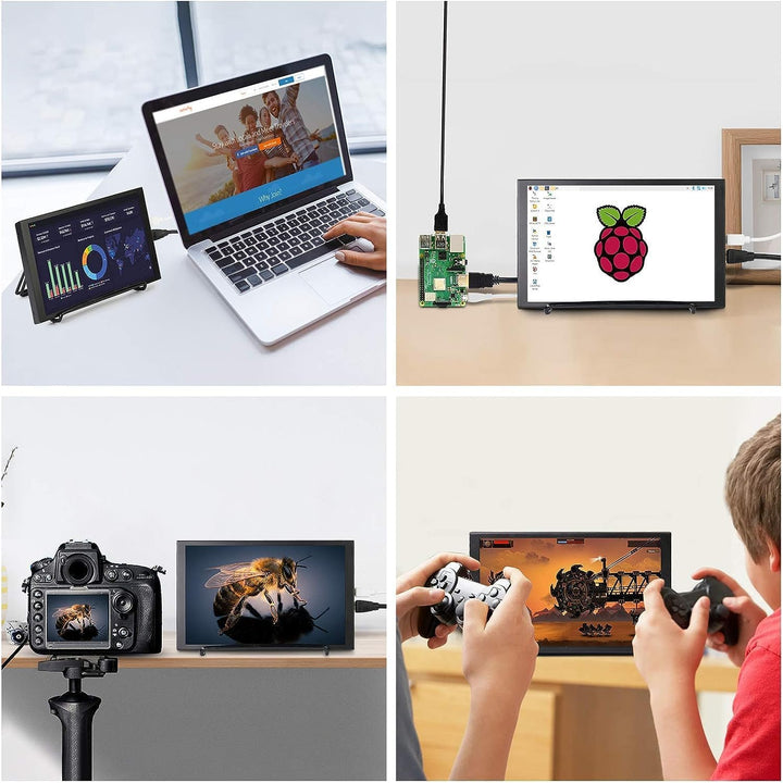 ELECROW Touchscreen Monitor, 8 Zoll Portable Monitor LCD 1280x800 Mini Monitor Kompatibel mit Laptop