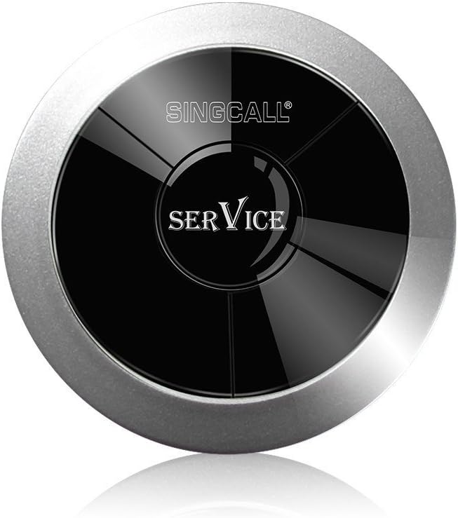 SINGCALL Rufsystem von Küche, 360°Rund umwasserdicht,Piepser mit Einem Knopf (APE310), es könnte Nic