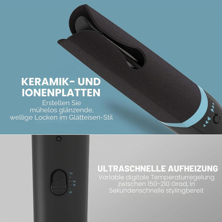 REVAMP Progloss Auto Wave & Curl - Automatischer Lockenstab für grosse oder kleine Locken mit Ionen-