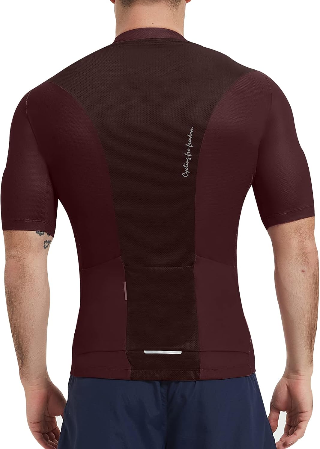 Santic Radtrikot Herren Kurzarm Fahrradtrikot Herren Fahrradshirt Radshirt Kurzarm Sommer mit Tasche