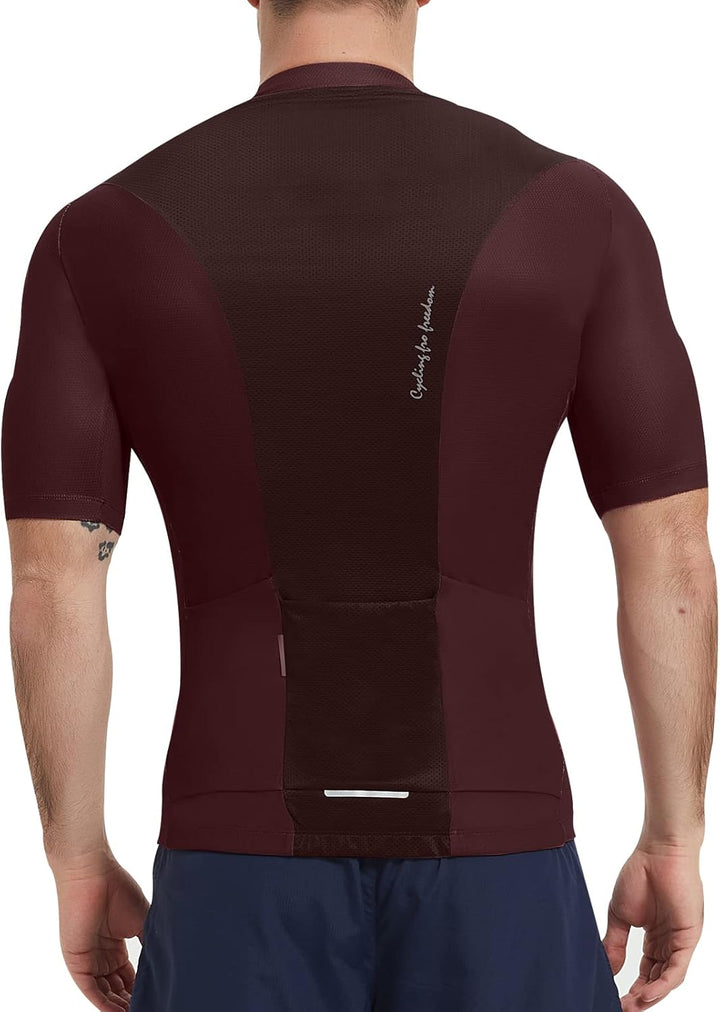 Santic Radtrikot Herren Kurzarm Fahrradtrikot Herren Fahrradshirt Radshirt Kurzarm Sommer mit Tasche