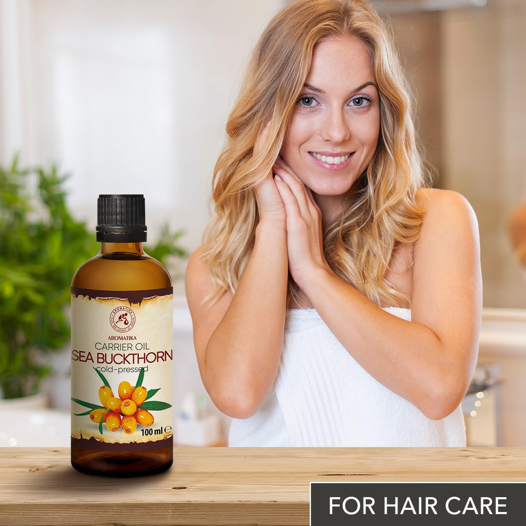 Sanddornöl 100ml - Hippophae Rhamnoides - Kaltgepresst - Sanddorn Öl - Sea Buckthorn Oil - Rein &amp; Na