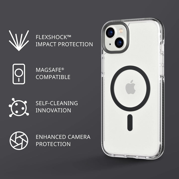 tech21 iPhone 14 Plus Evo Crystal Kompatibel mit MagSafe® - Stossdämpfend & Kratzfest Transparent Ha