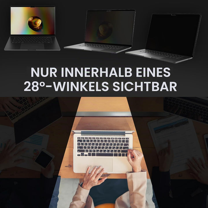 kwmobile Sichtschutzfolie für Apple MacBook Pro 16" (2019) A2141 Folie - Blickschutzfolie Privacy Sc