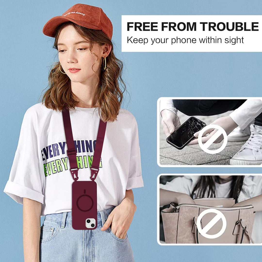 GoodcAcy Handykette Hülle für Samsung Galaxy A17 mit Band Halsband Lanyard (abnehmbar) Handyhülle, K