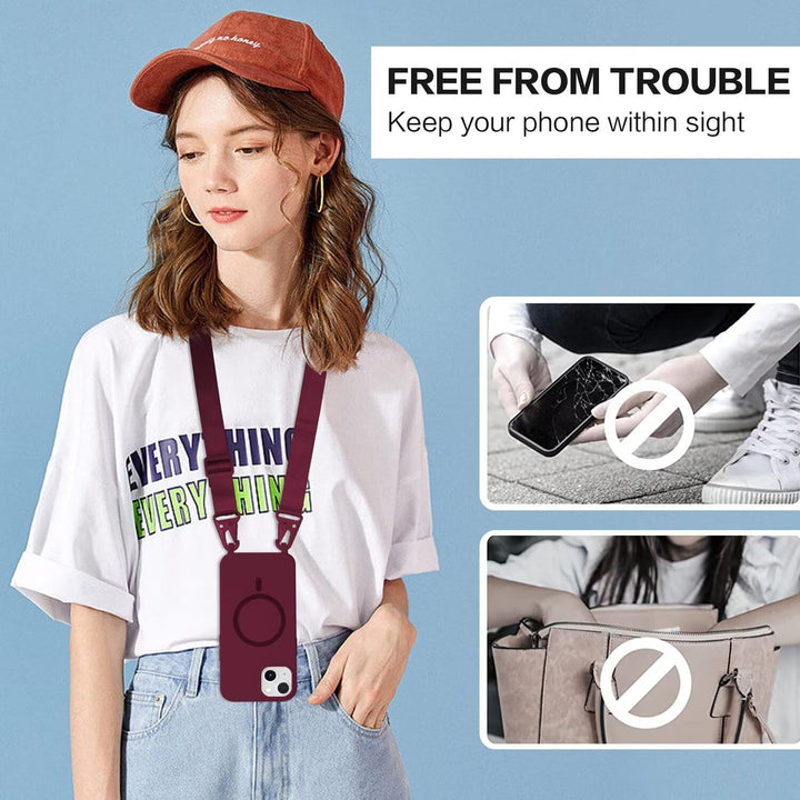 GoodcAcy Handykette Hülle für Samsung Galaxy A17 mit Band Halsband Lanyard (abnehmbar) Handyhülle, K