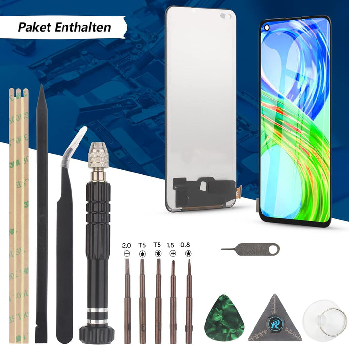 RongZy Ersatz Display Kompatibel für Realme 8 Pro RMX3081/Realme 8 （4G） RMX3085 Touchscreen Bildschi