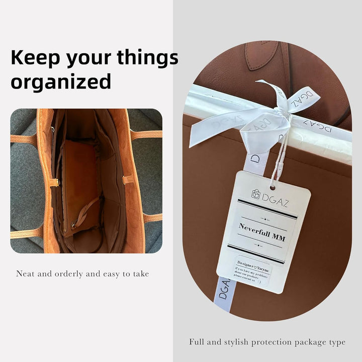 DGAZ Seide Handtasche Organizer für Neverfull PM/MM/GM, Taschenorganizer Tasche in Tasche Organizer,